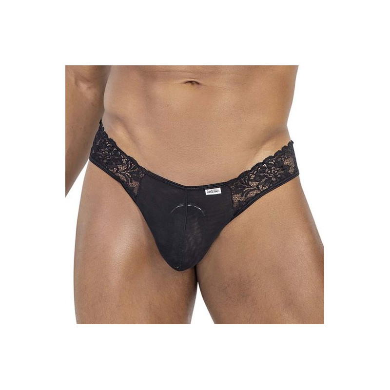 CandyMan Thong Dentelle Pothios Noir